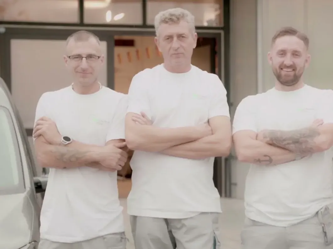 Josef, Doru und Marvin Saller von Stuckateur Saller