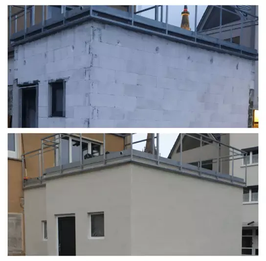 Anbau vorher und nachher