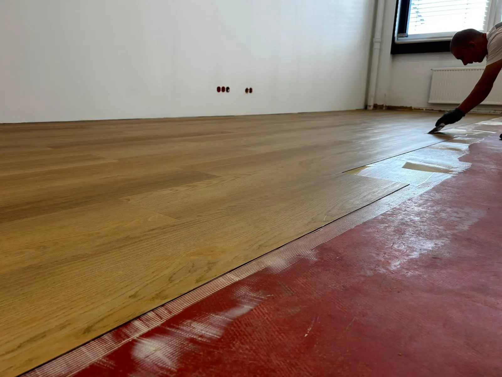 Designboden wird verlegt